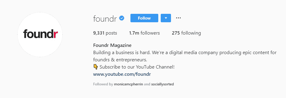 foundr used instagram shoutouts