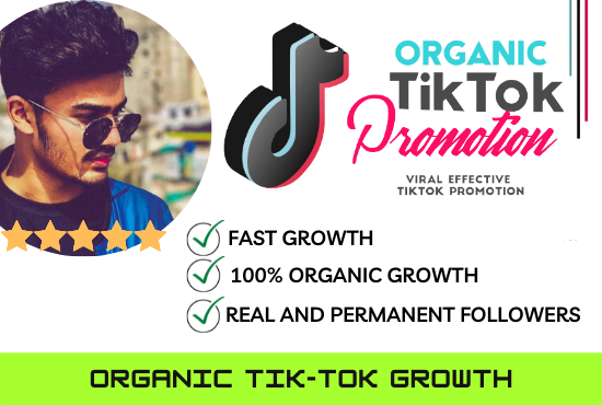 I Will Grow And Promote Tik Tok Organically