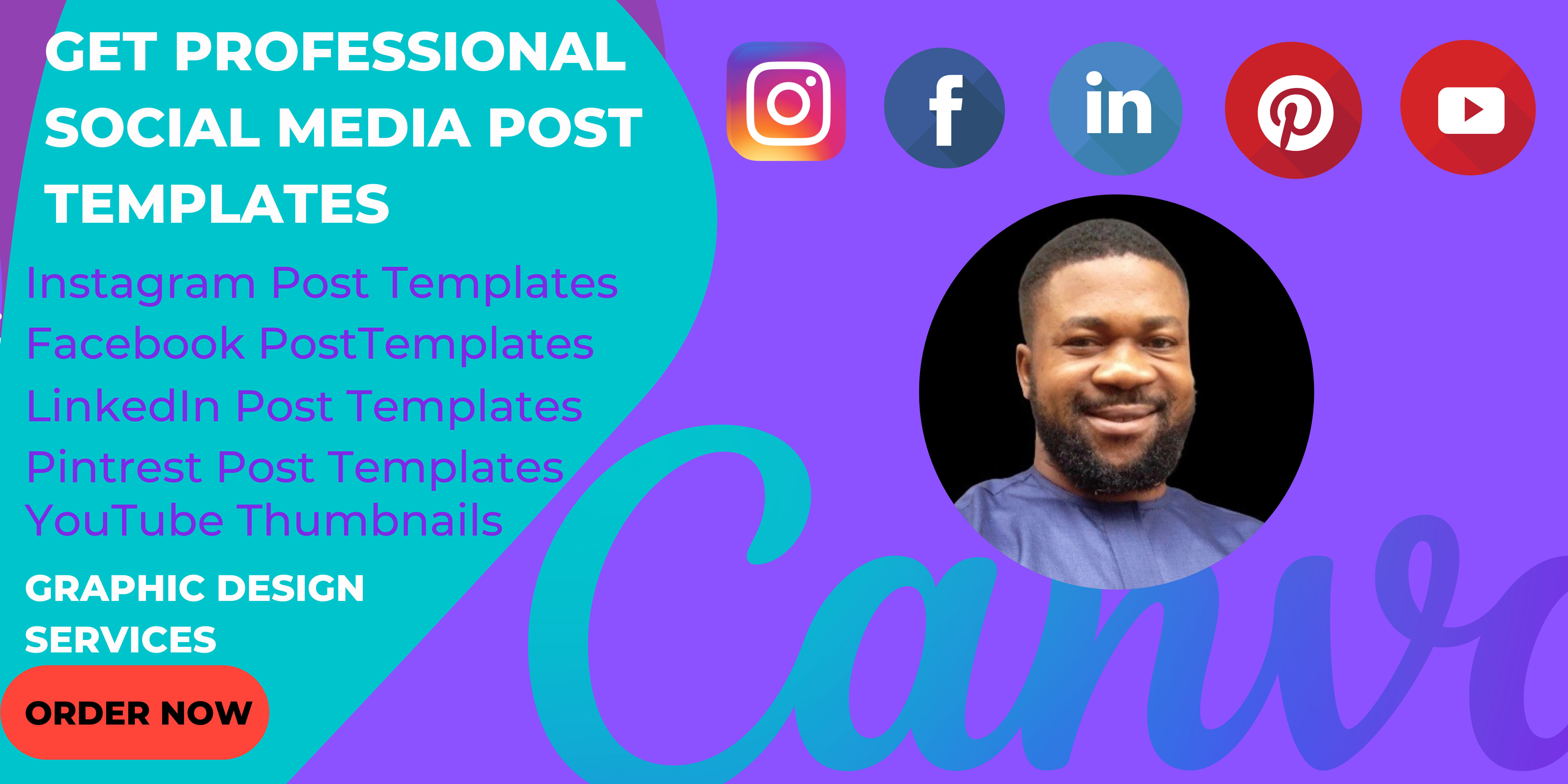I will create professional templates logo for any social media post using Canva for you