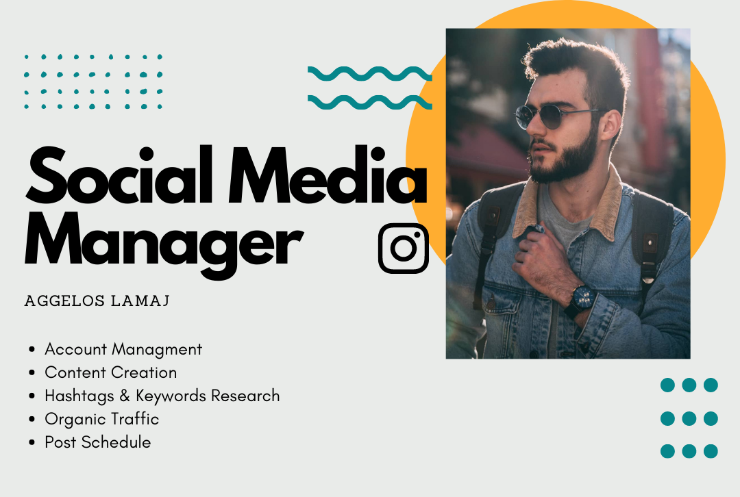 I will be your instagram social media marketing manager for 30 days